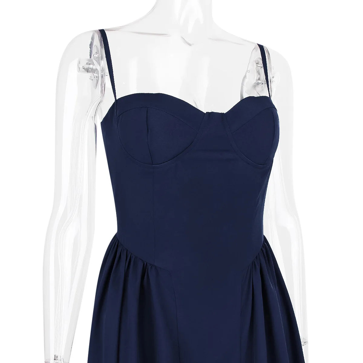 Suninheart Spaghetti sangle robes de soirée d'été 2025 nouveautés Fit et Flare robe mi-longue élégante robe de Date de nuit rouge