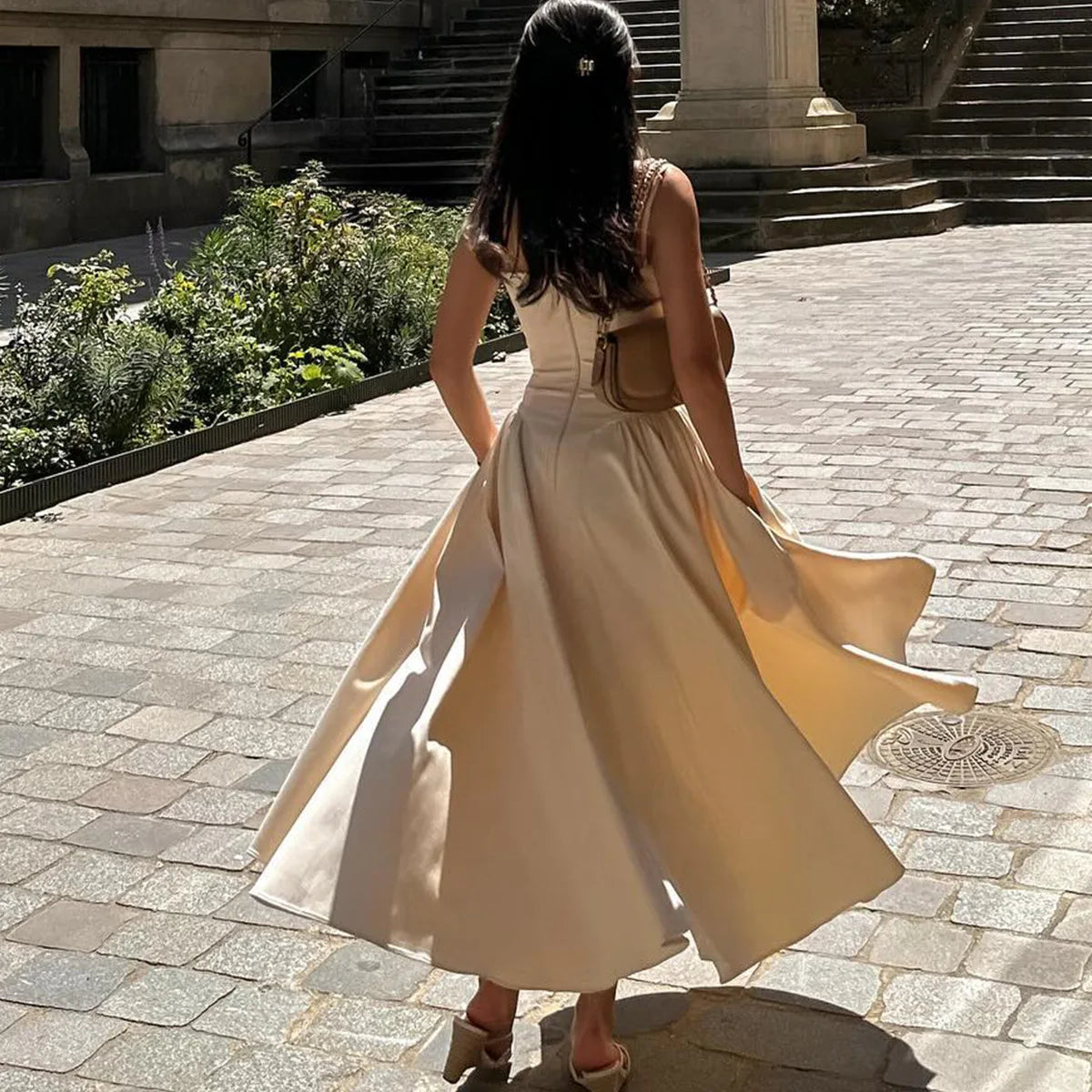 Suninheart Spaghetti sangle robes de soirée d'été 2025 nouveautés Fit et Flare robe mi-longue élégante robe de Date de nuit rouge