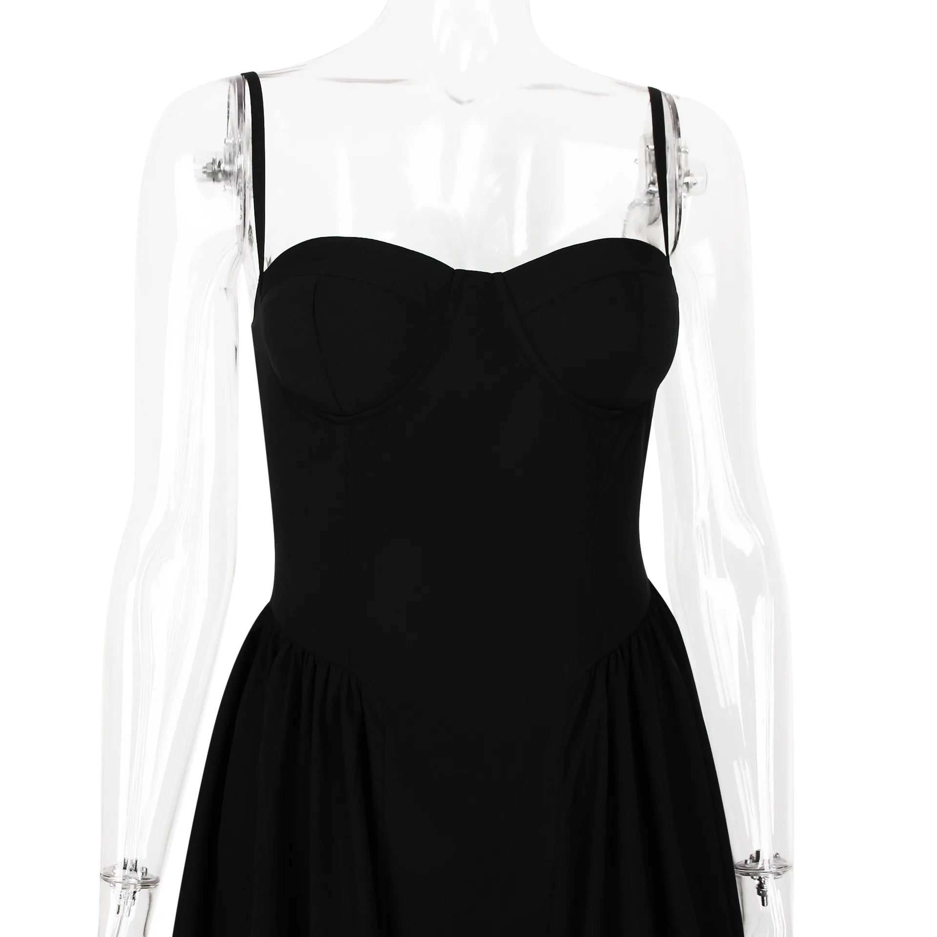 Suninheart Spaghetti sangle robes de soirée d'été 2025 nouveautés Fit et Flare robe mi-longue élégante robe de Date de nuit rouge