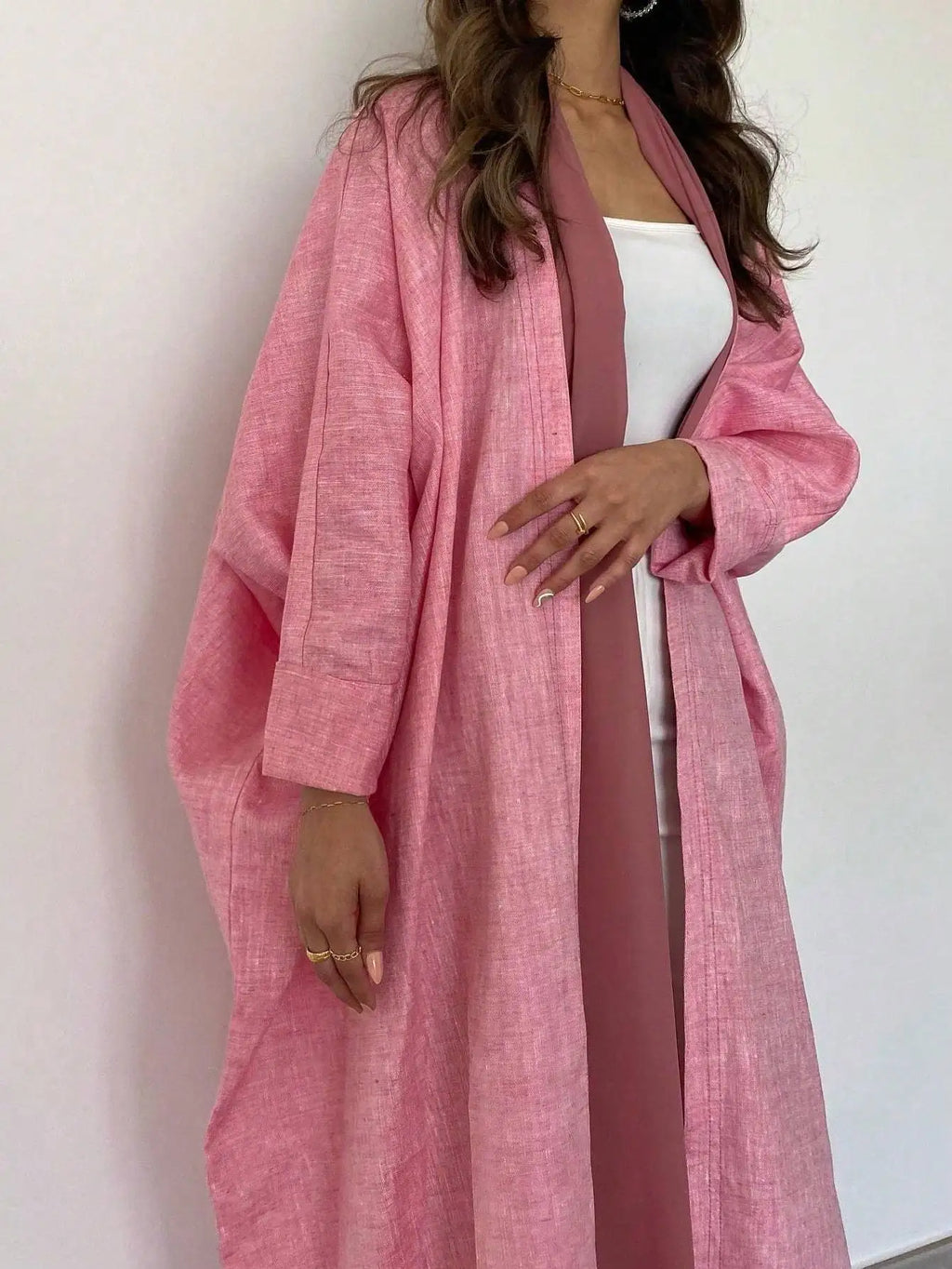 Abaya ample à manches longues pour femmes musulmanes, ouvert sur le devant, caftans décontractés, robes Maxi Jilbabs, vêtements ethniques d'âge moyen