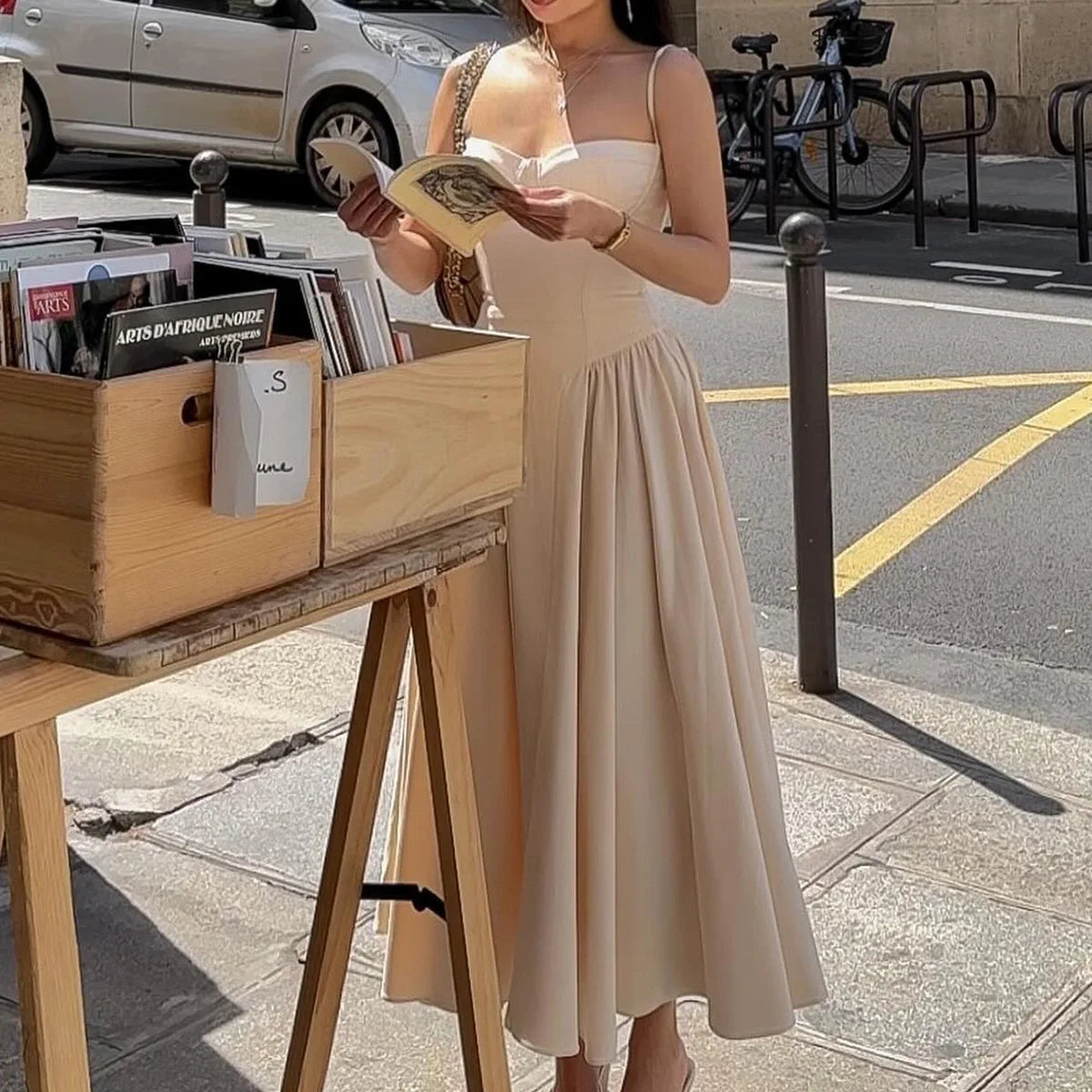 Suninheart Spaghetti sangle robes de soirée d'été 2025 nouveautés Fit et Flare robe mi-longue élégante robe de Date de nuit rouge