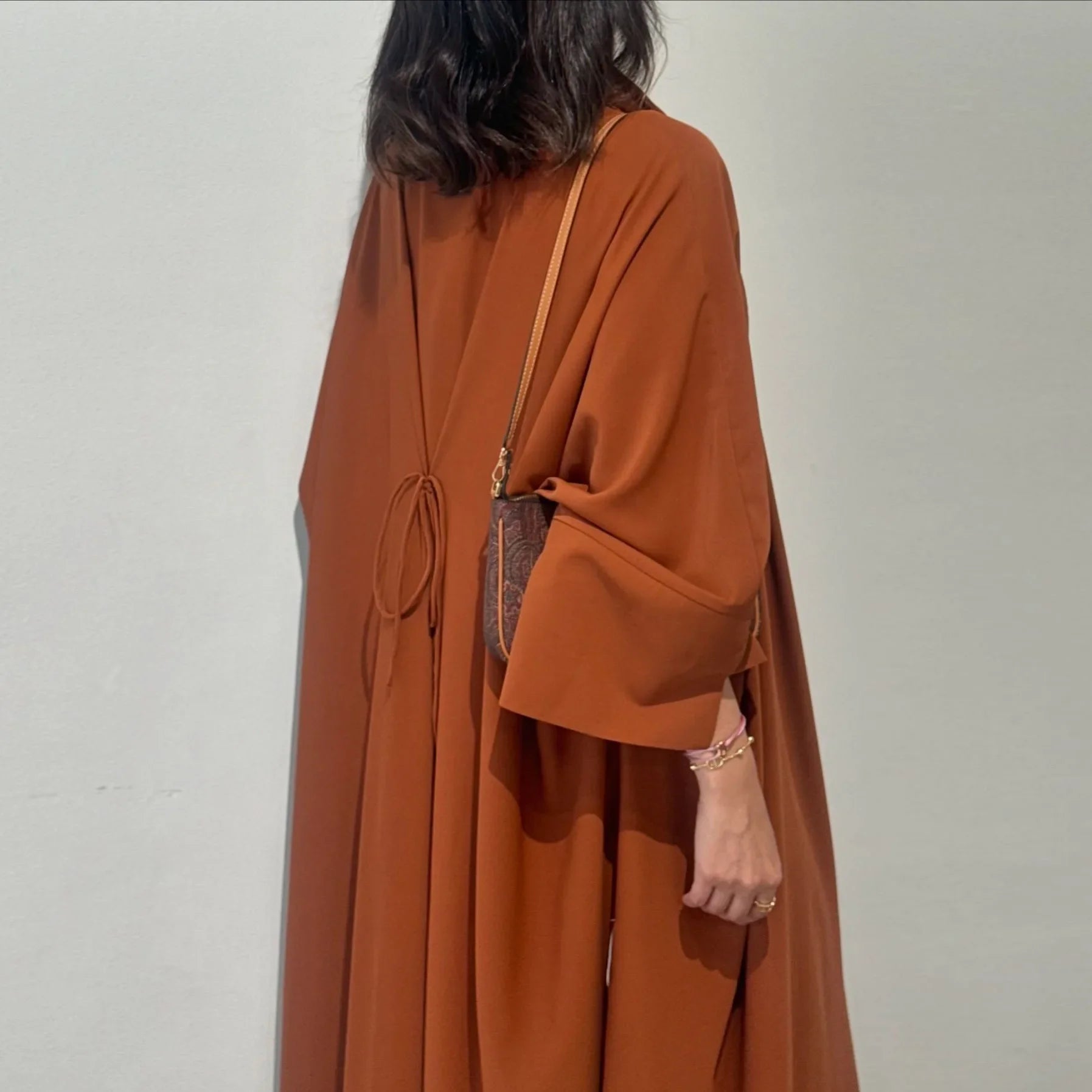 Abaya musulmane Eid pour femmes, cardigan à lacets, robes caftan solides, robe Jalabiya Ramadan, abayas ouvertes de Dubaï, robe éducative, 2025