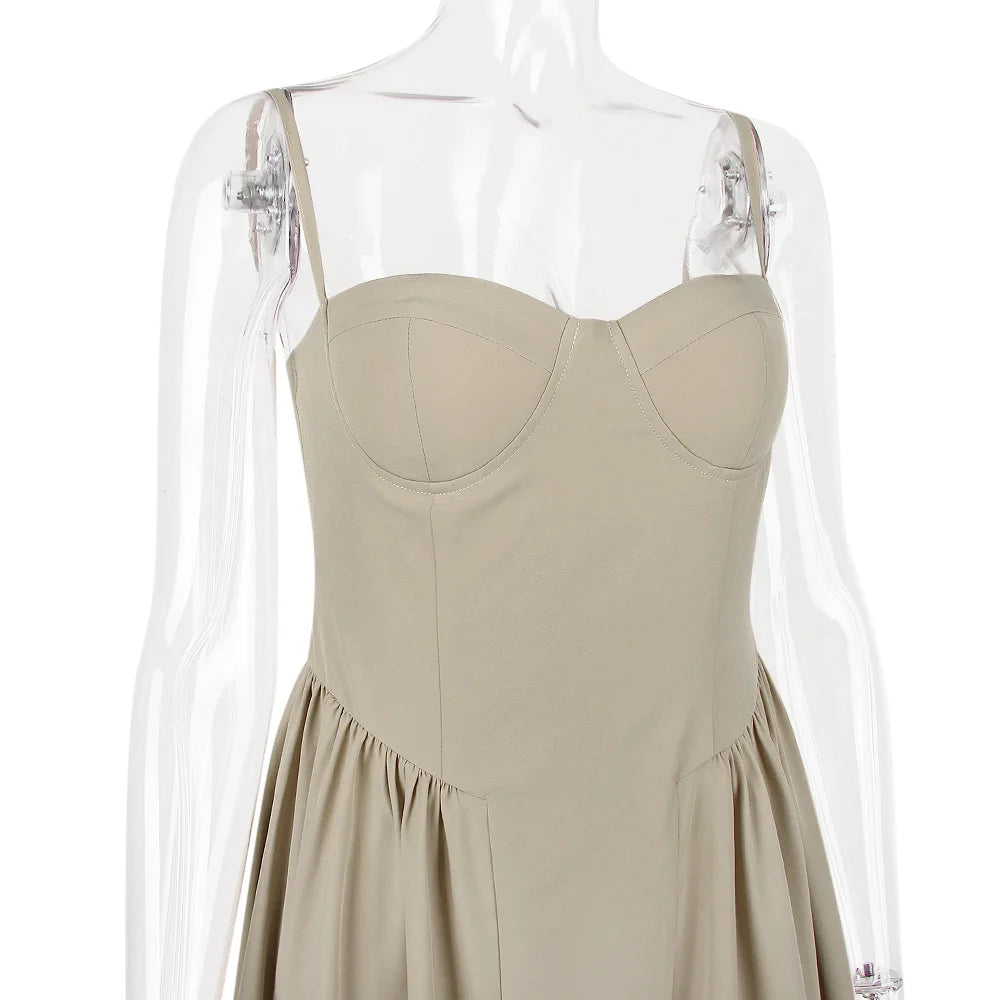 Suninheart Spaghetti sangle robes de soirée d'été 2025 nouveautés Fit et Flare robe mi-longue élégante robe de Date de nuit rouge