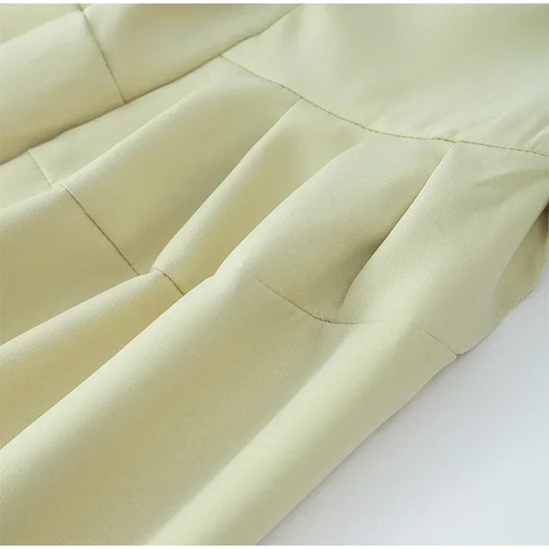 Robe longue cintrée à col incliné sans bretelles pour femmes, monochromatique, taille en fibre, robe trapèze, vêtements pour femmes, nouvelle mode, printemps, été, 2025